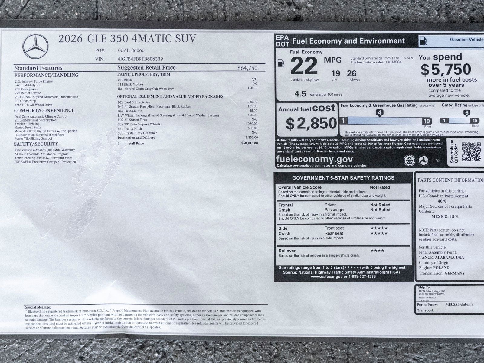2026 Mercedes-Benz GLE GLE 350 4MATIC®