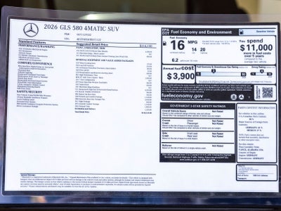 2026 Mercedes-Benz GLS GLS 580 4MATIC®