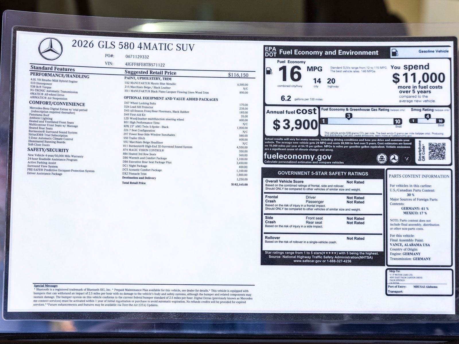 2026 Mercedes-Benz GLS GLS 580 4MATIC®