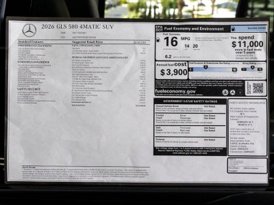 2026 Mercedes-Benz GLS GLS 580 4MATIC®