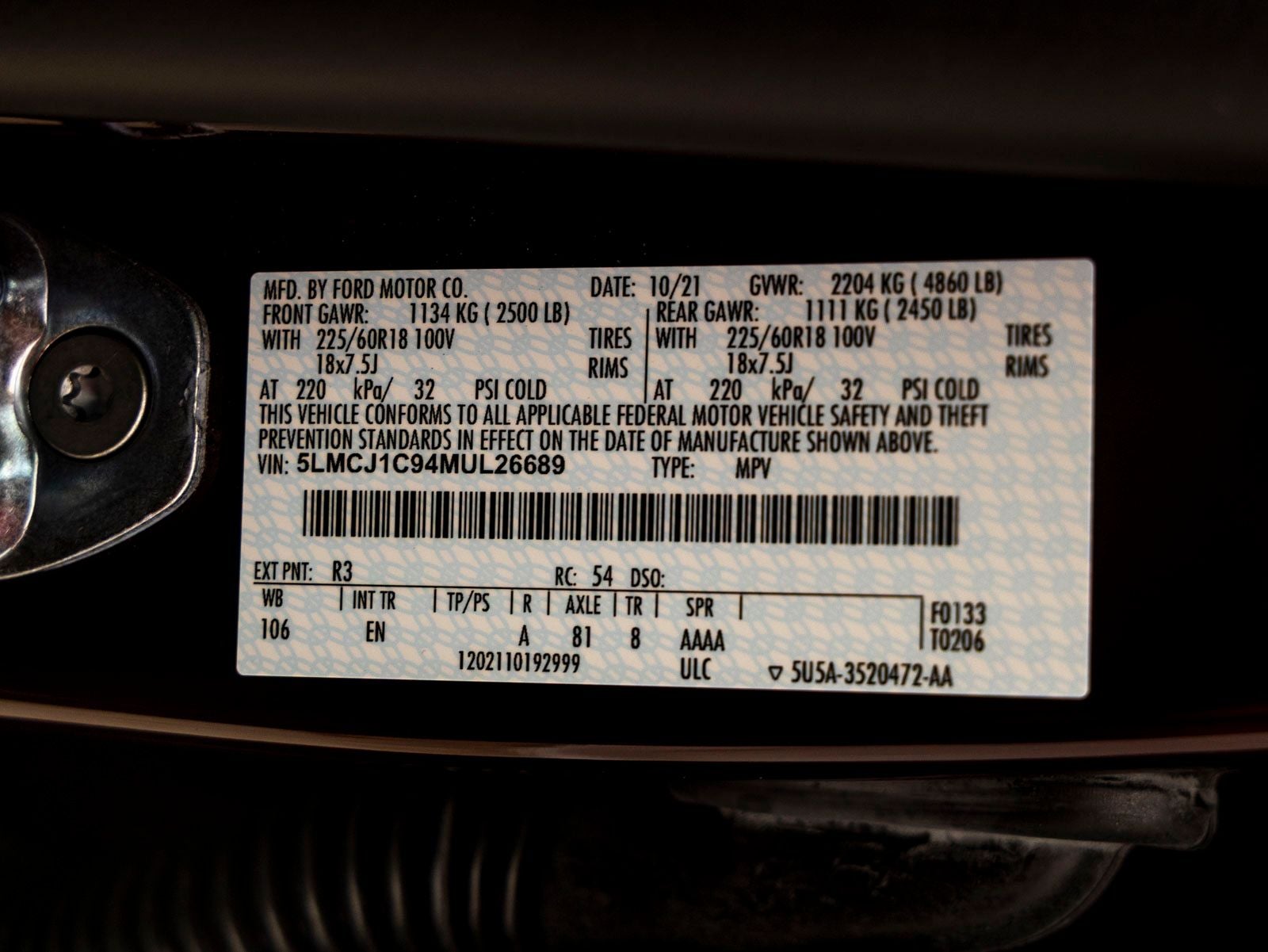 2021 Lincoln Corsair Standard