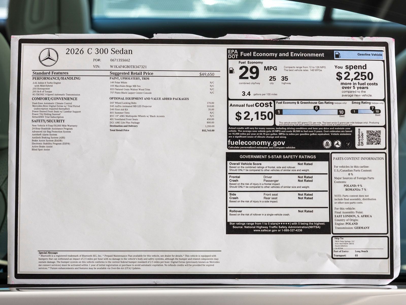 2026 Mercedes-Benz C-Class C 300