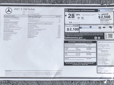2027 Mercedes-Benz E-Class E 350