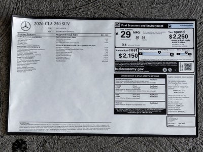 2026 Mercedes-Benz GLA GLA 250
