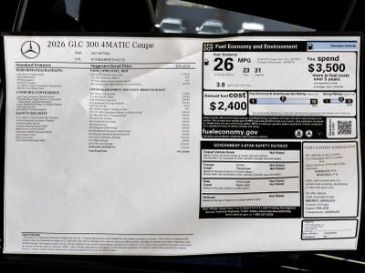 2026 Mercedes-Benz GLC GLC 300 Coupe 4MATIC®