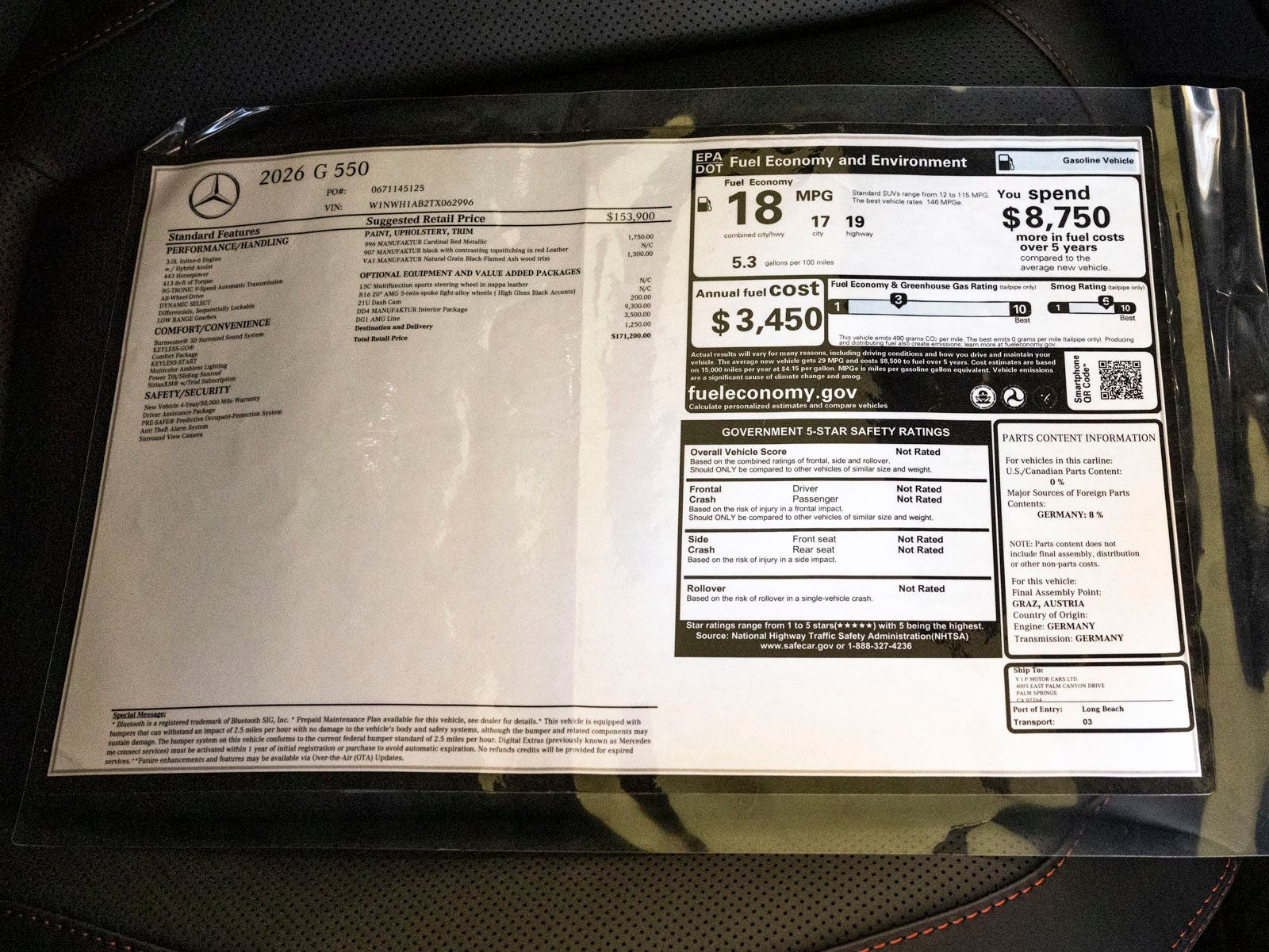 2026 Mercedes-Benz G-Class G 550 4MATIC®