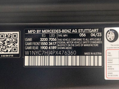 2023 Mercedes-Benz G-Class G 63 AMG® 4MATIC®