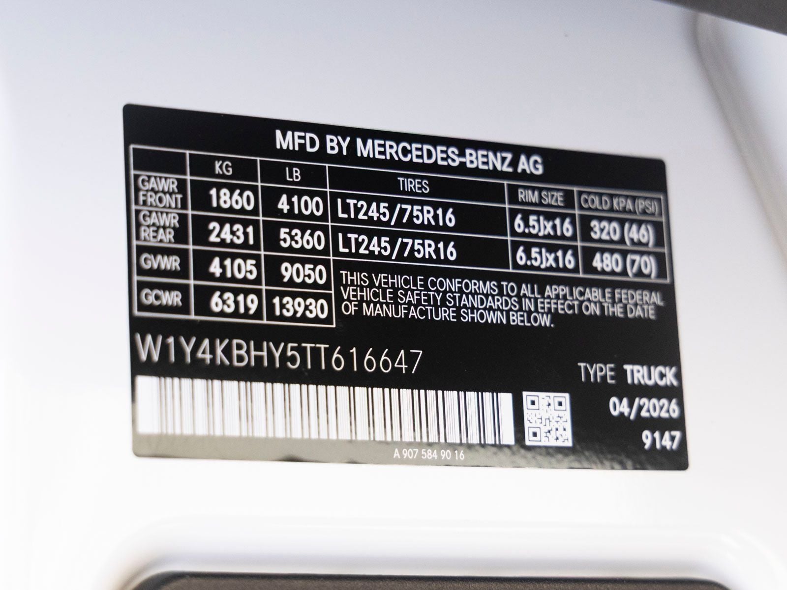 2026 Mercedes-Benz Sprinter 2500 Base