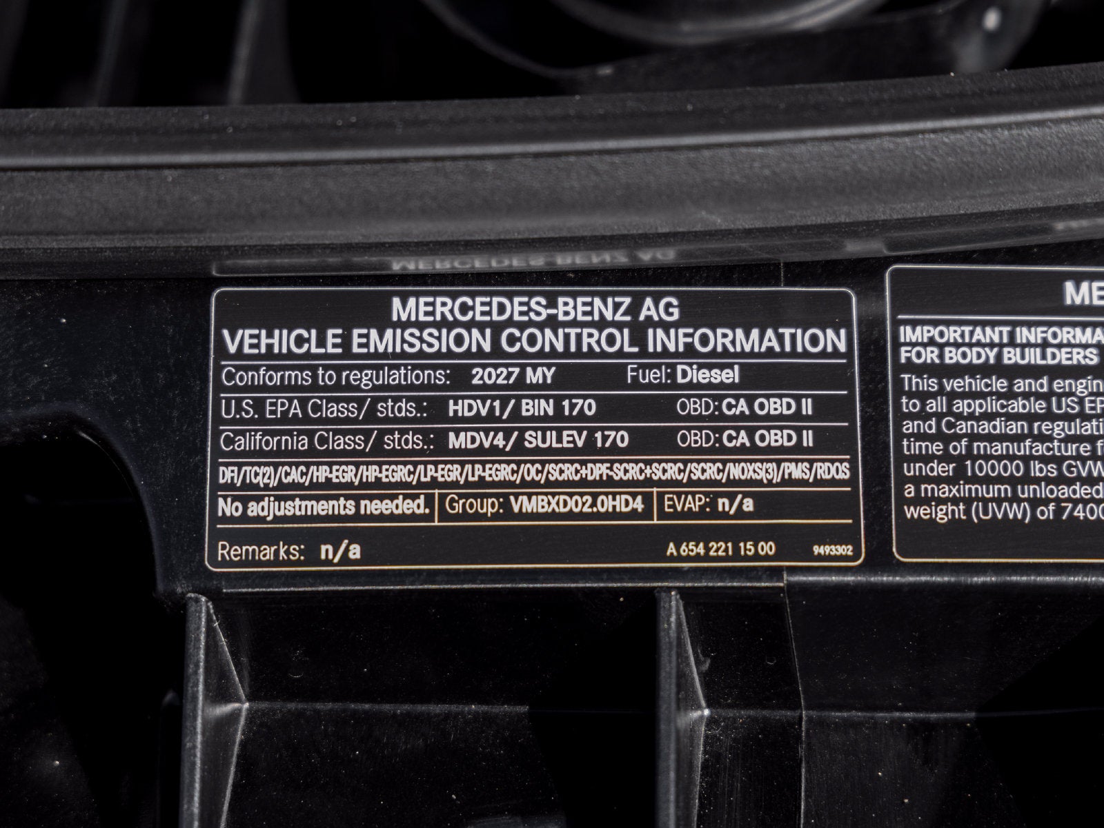 2027 Mercedes-Benz Sprinter 2500 Cargo 144 WB