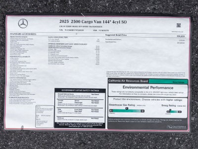 2025 Mercedes-Benz Sprinter 2500 Cargo 144 WB