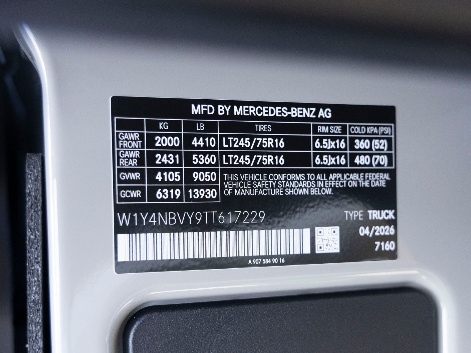 2026 Mercedes-Benz Sprinter 2500 Cargo 144 WB 4MATIC®