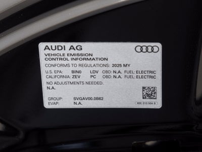 2025 Audi A6 Sportback e-tron Premium quattro