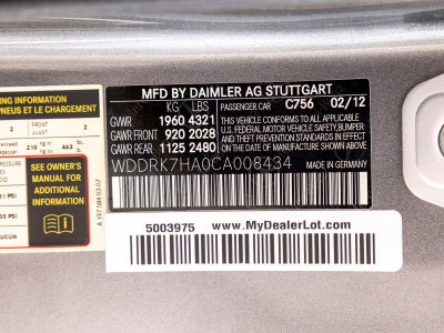 2012 Mercedes-Benz SLS AMG® Base