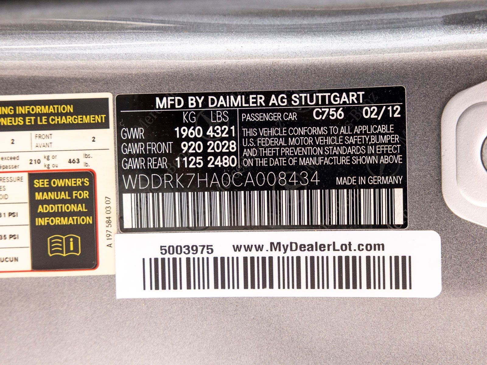 2012 Mercedes-Benz SLS AMG® Base