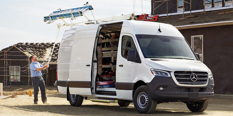 mercedes-benz sprinter van passenger side view