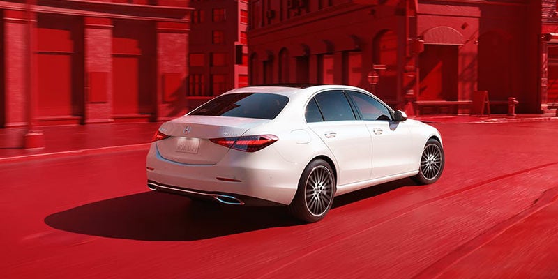 mercedes-benz c-class rear quarter passenger side view