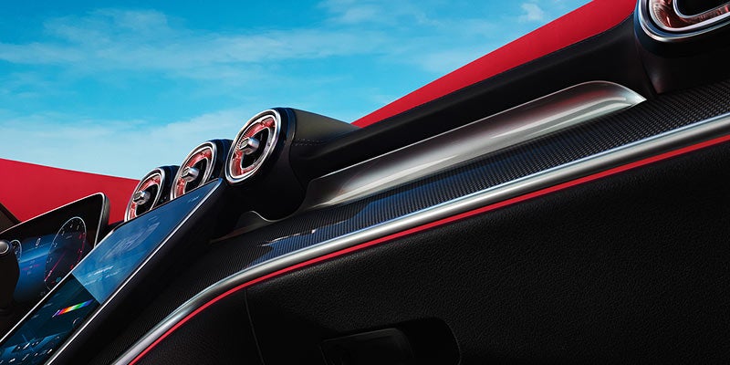 mercedes-benz c-class interior dash and center console img