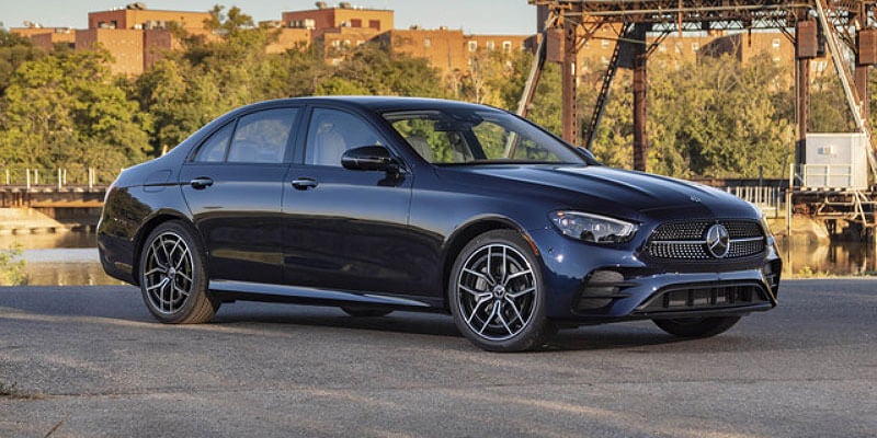 mercedes-benz e-class rear quarter passenger side view