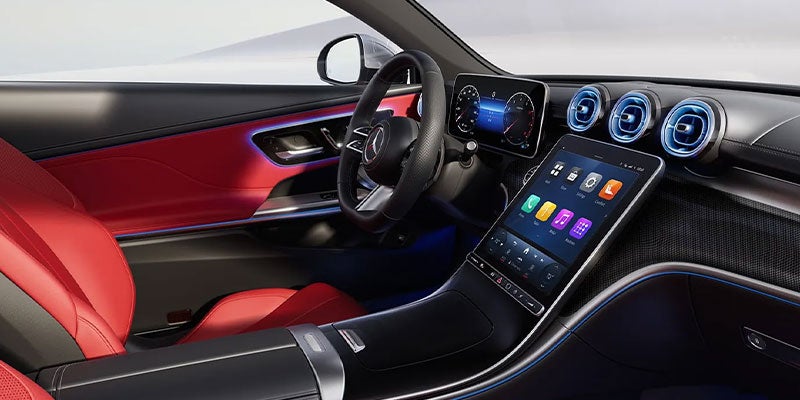 mercedes-benz cle front interior dashboard img