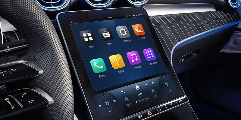 mercedes-benz cle infotainment view img