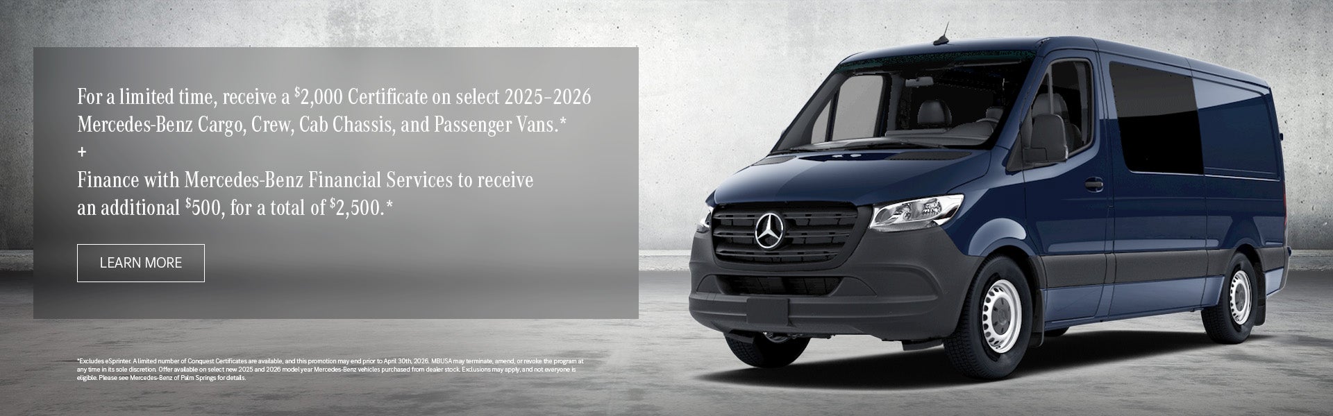 2025-2026 Conquest Special Banner